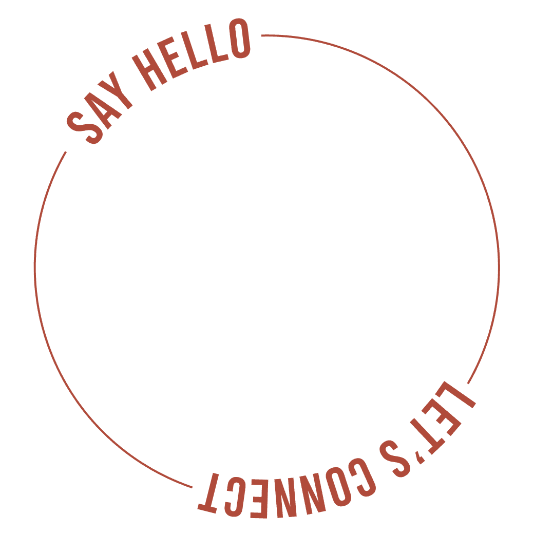 circle with spinning text say hello and lets connect